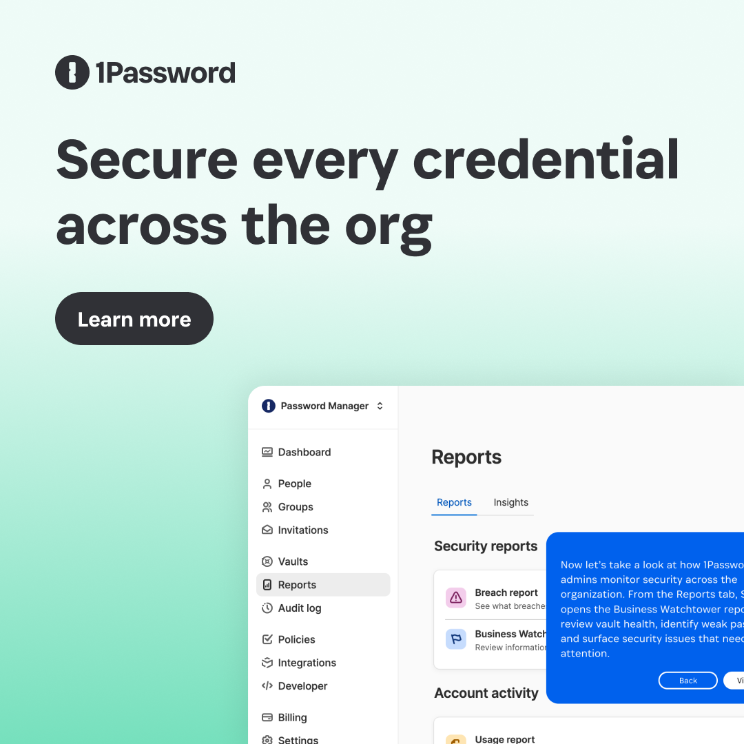 1Password Facebook ad