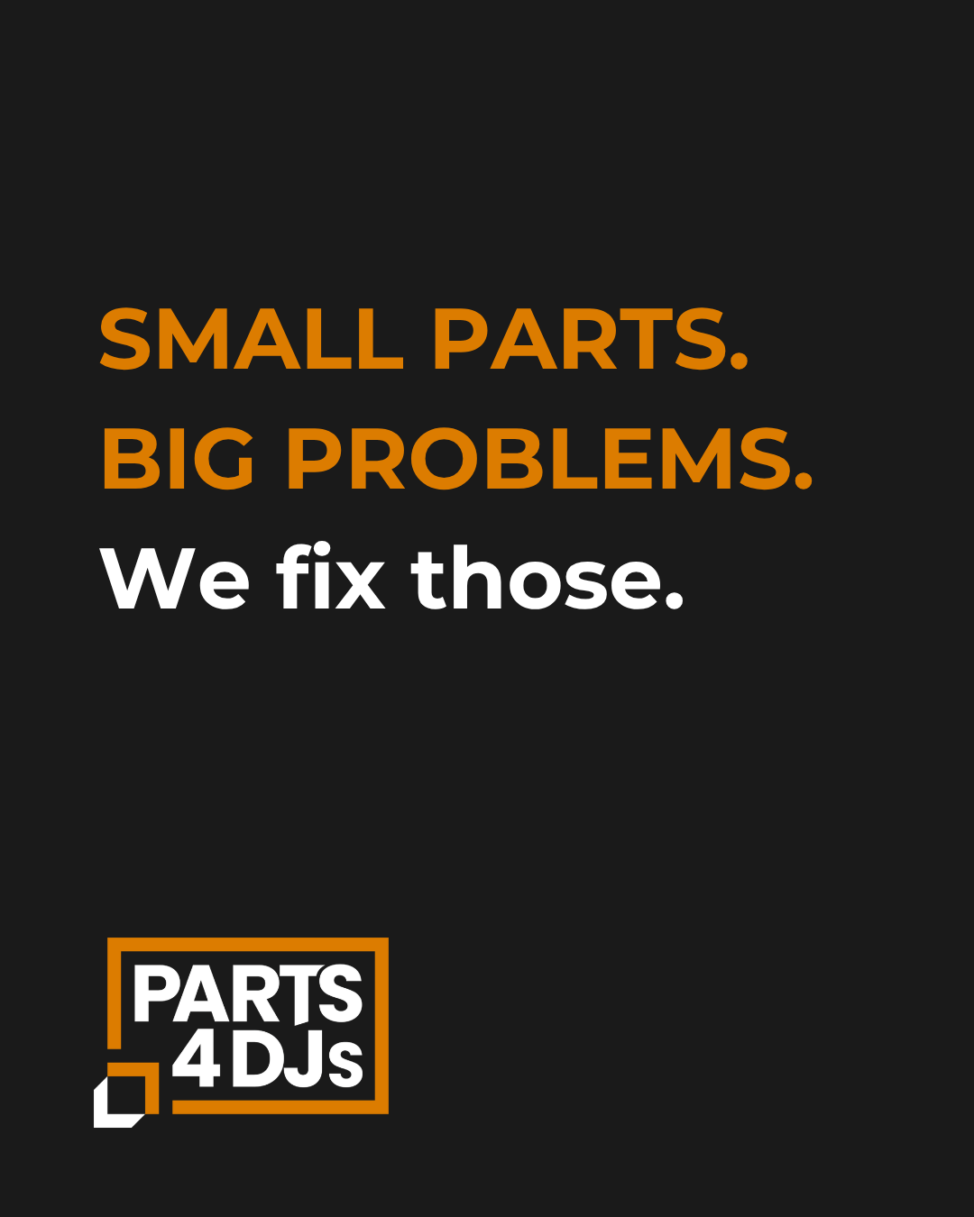 Parts 4 DJs Facebook ad: If you've ever shown up to a gig…