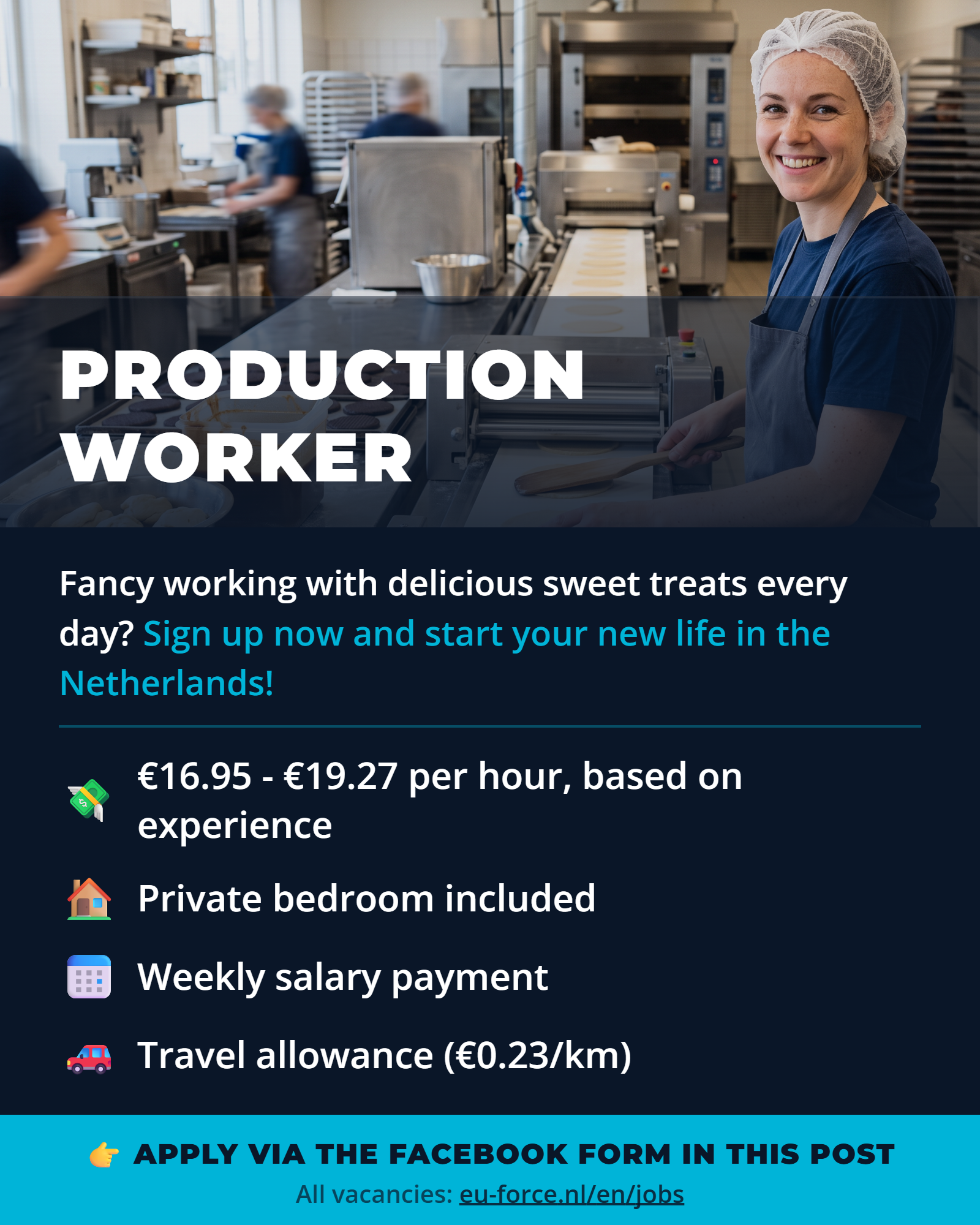 EU Force Facebook ad: Vacancy Production Worker | Netherlands