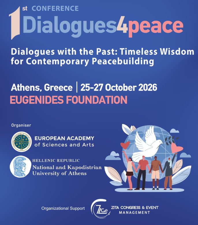 Zita Congress & Event Management Facebook ad: 1st Dialogues for Peace Conference | October 25-27, 2026 |…