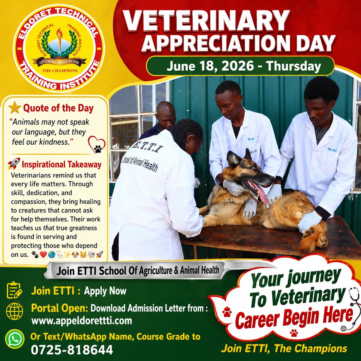 ELDORET TECHNICAL TRAINING INSTITUTE Facebook ad