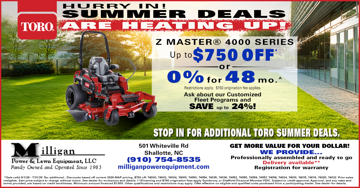 Milligan Power & Lawn Equipment, LLC Facebook ad
