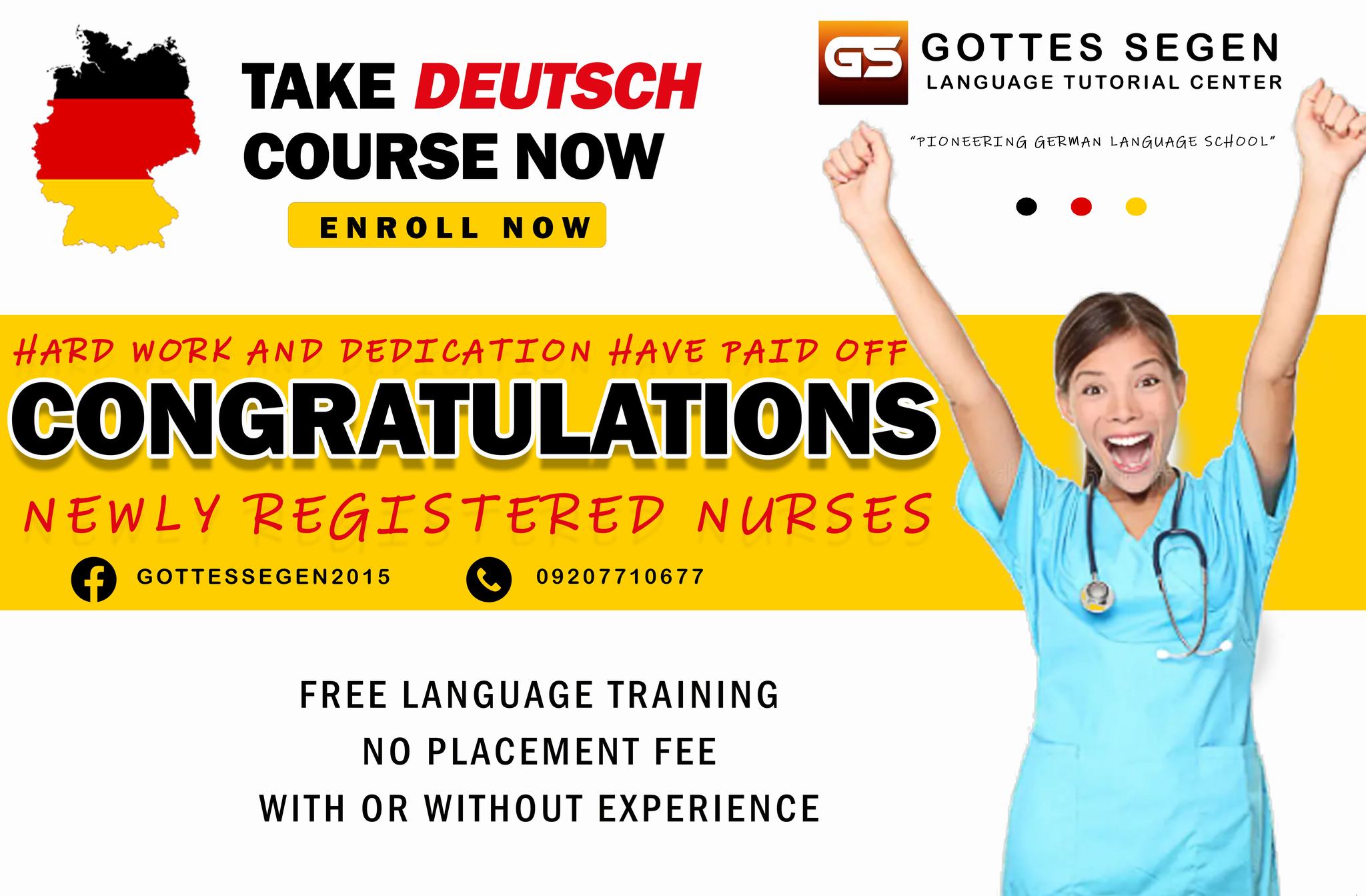 Gottes Segen Language Tutorial Center Facebook ad