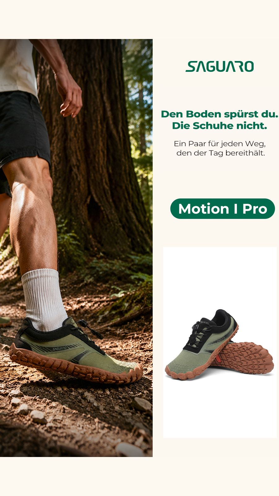 Saguaro De Facebook ad: Von Stadt bis Wald. Ein Schuh.
