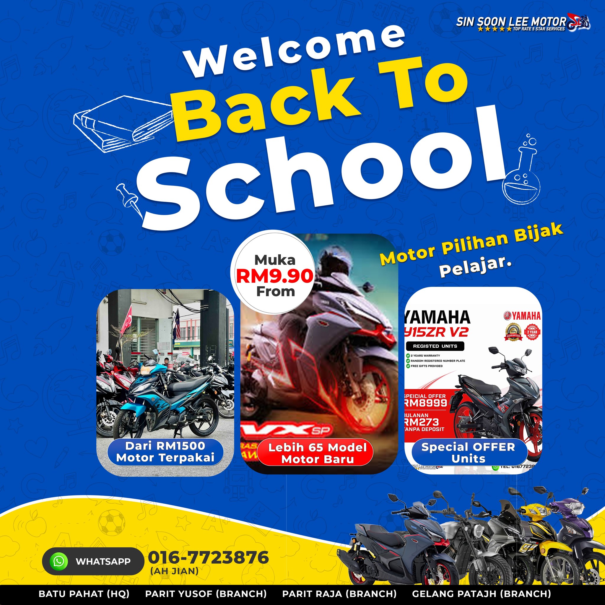 Yamaha Batu Pahat - Sin Soon Lee Motor Sdn Bhd Facebook ad: Sekarang dah jalan kat Yamaha Batu Pahat …