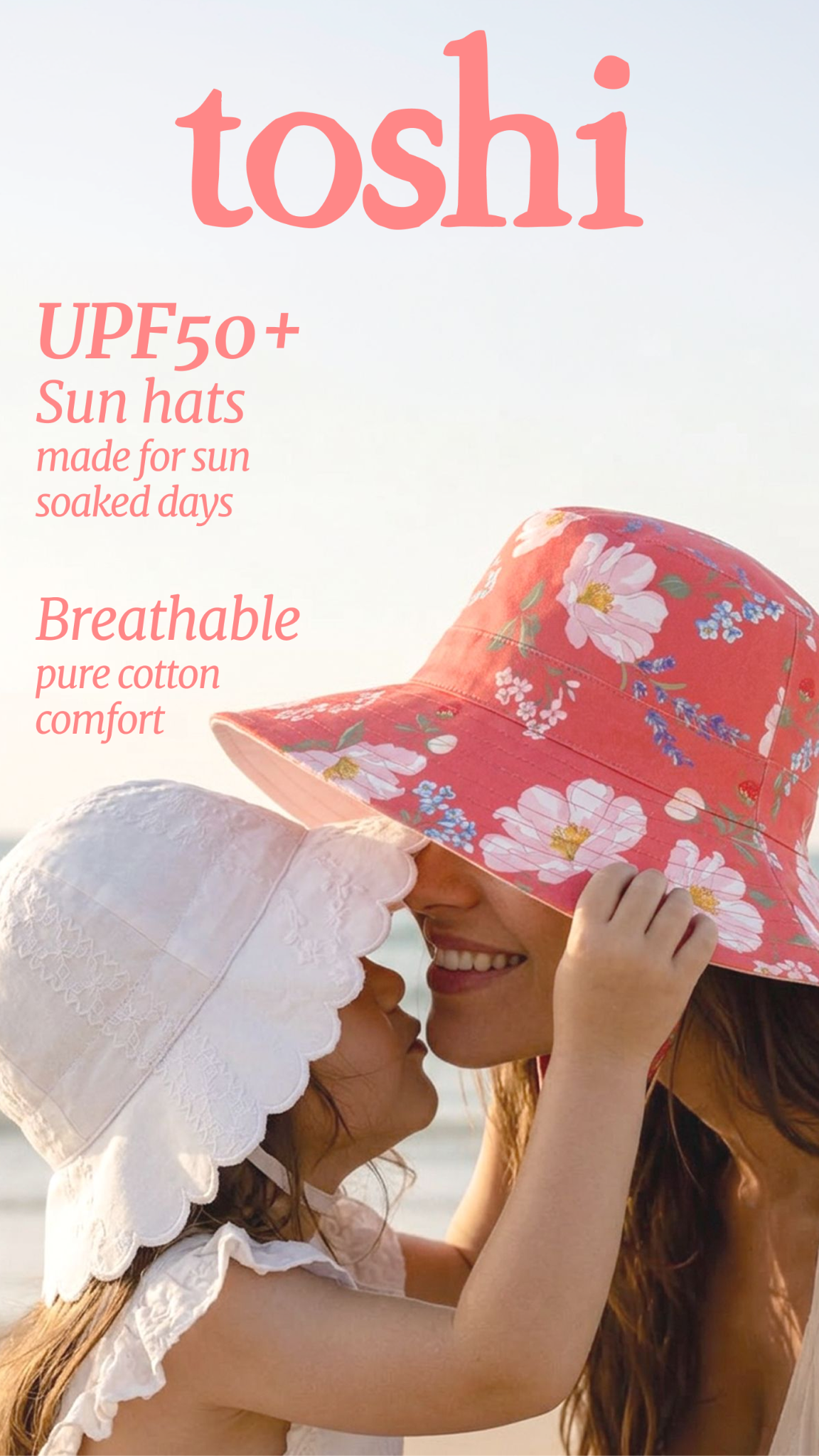 Toshi Facebook ad: Matching Sunhats For Sunny Days