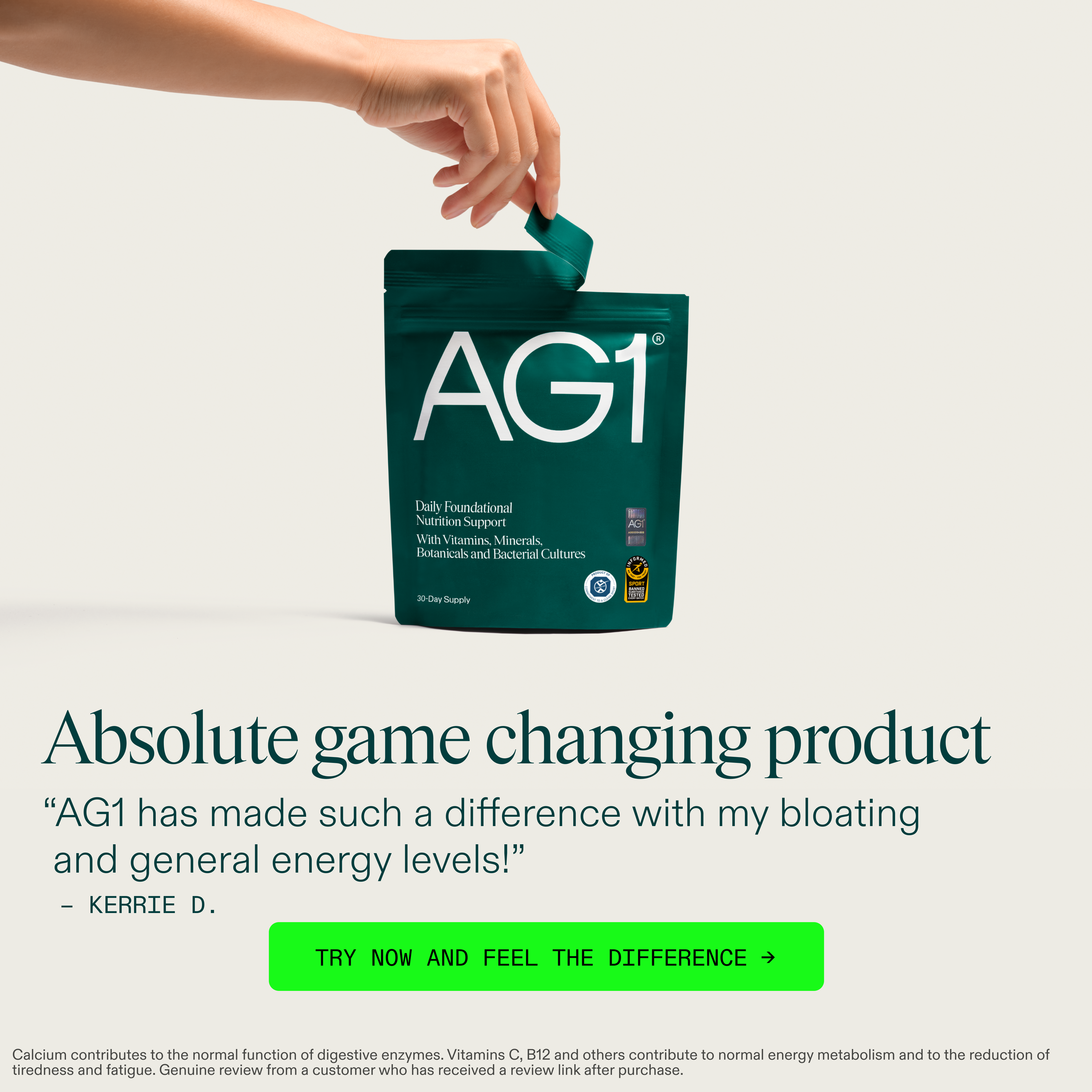 AG1 by Athletic Greens Facebook ad