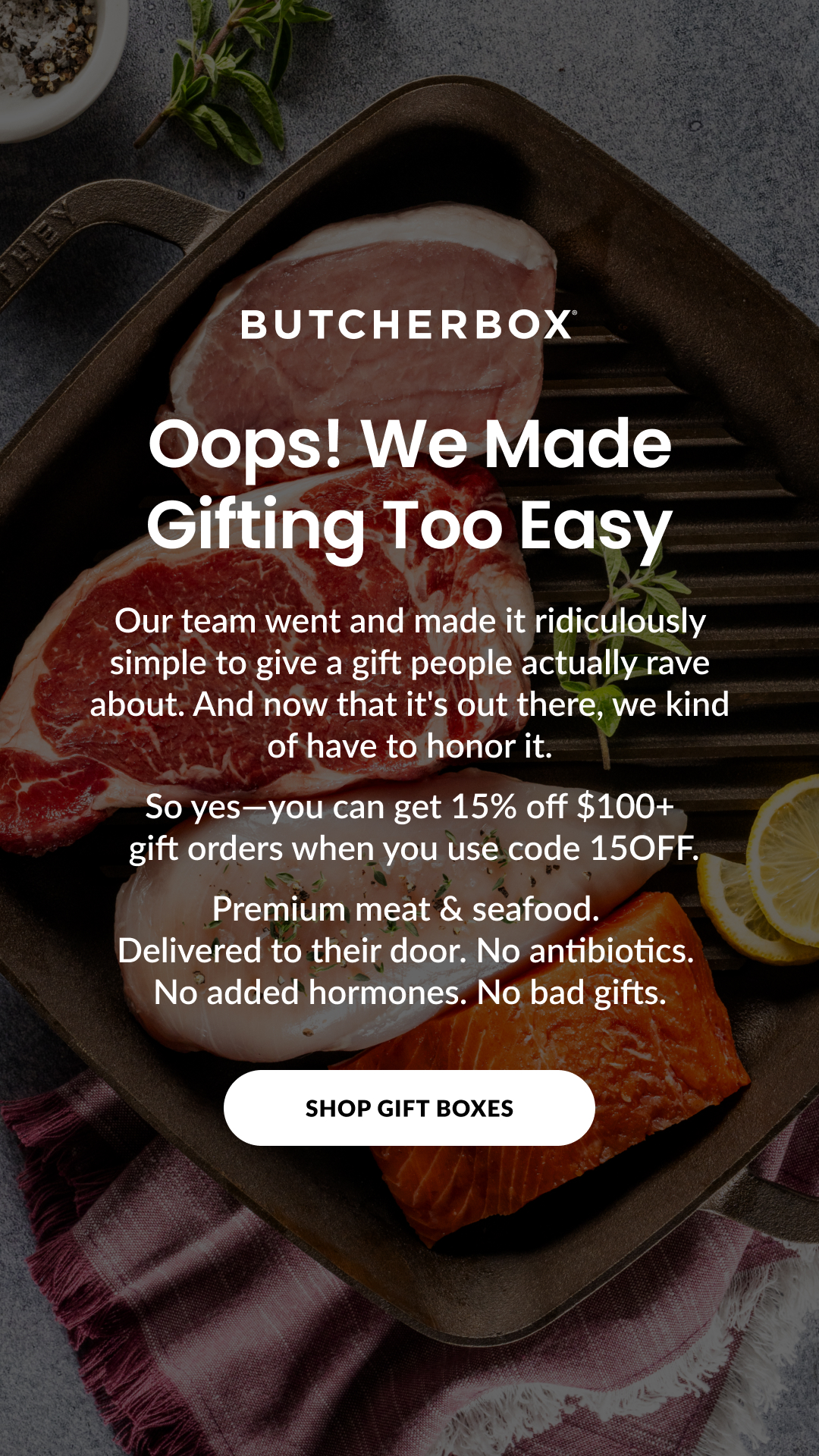 ButcherBox Facebook ad