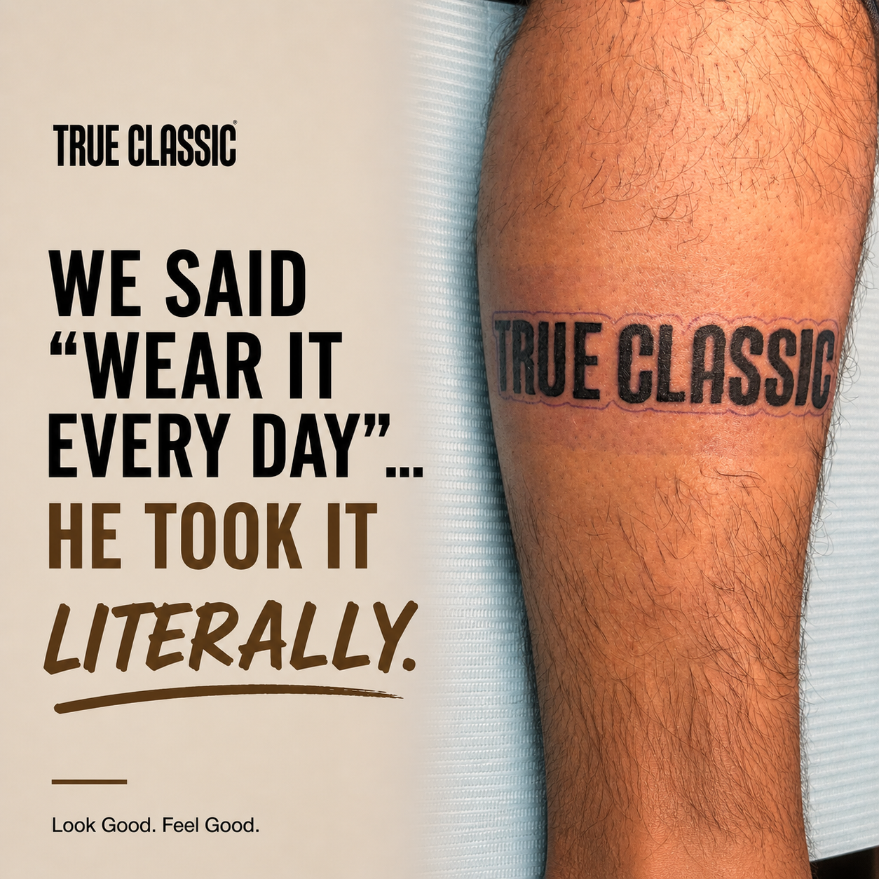 True Classic Facebook ad