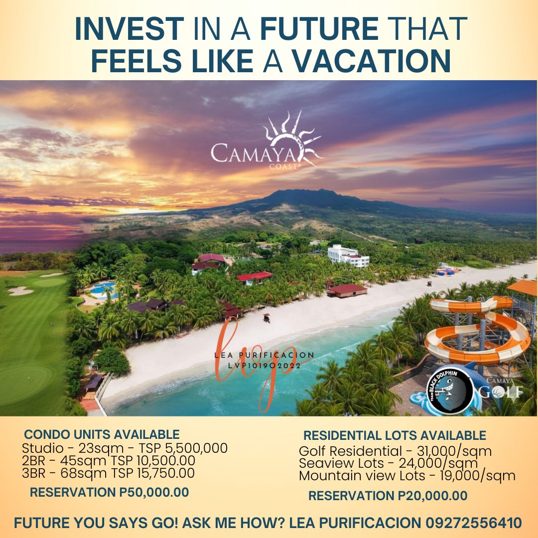 Camaya Coast Properties By: Lea Purificacion Facebook ad