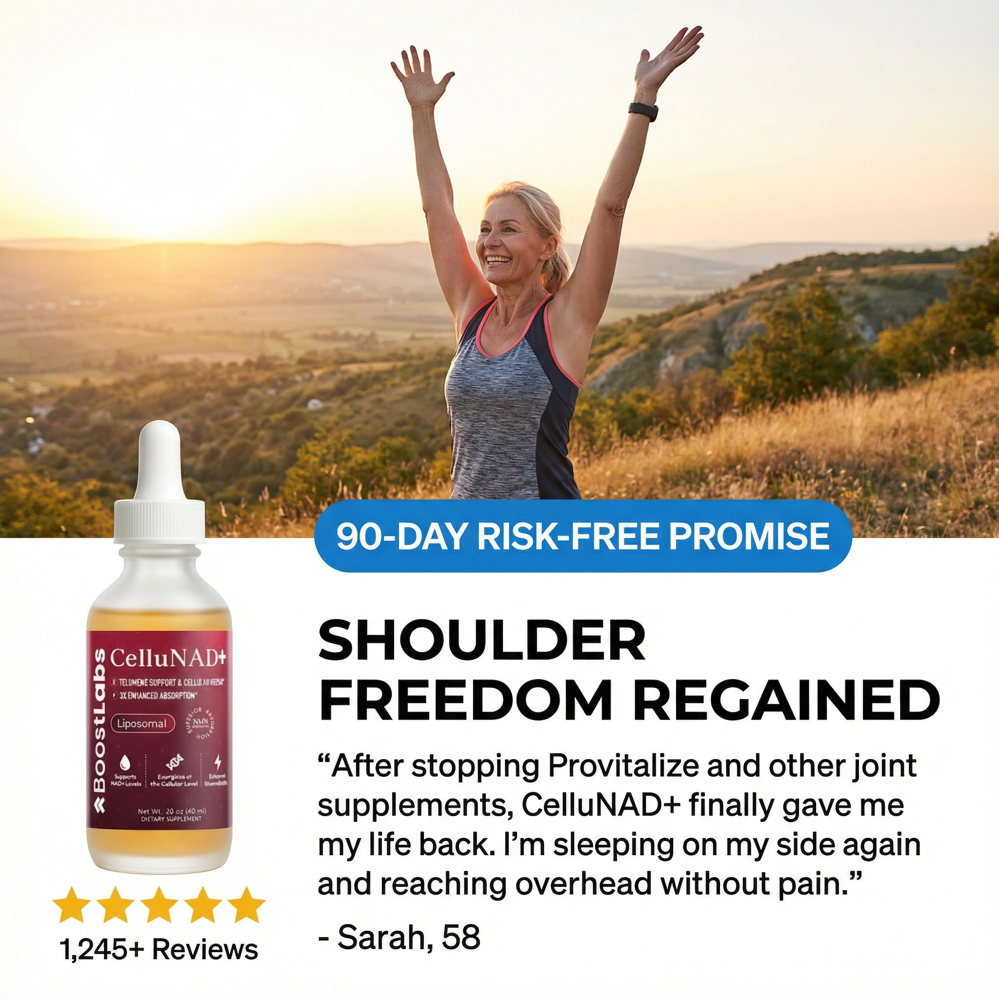 Sarah Mitchell Menopause Joint Expert Facebook ad