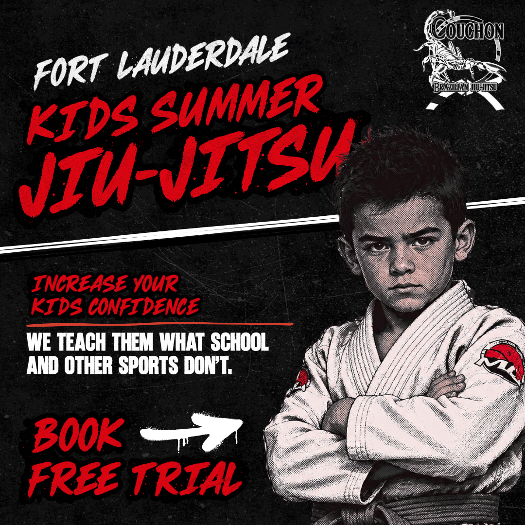 Couchon Brazilian Jiu-Jitsu Academy Facebook ad: BOOK YOUR CHILDS FREE JIU JITSU SESSION