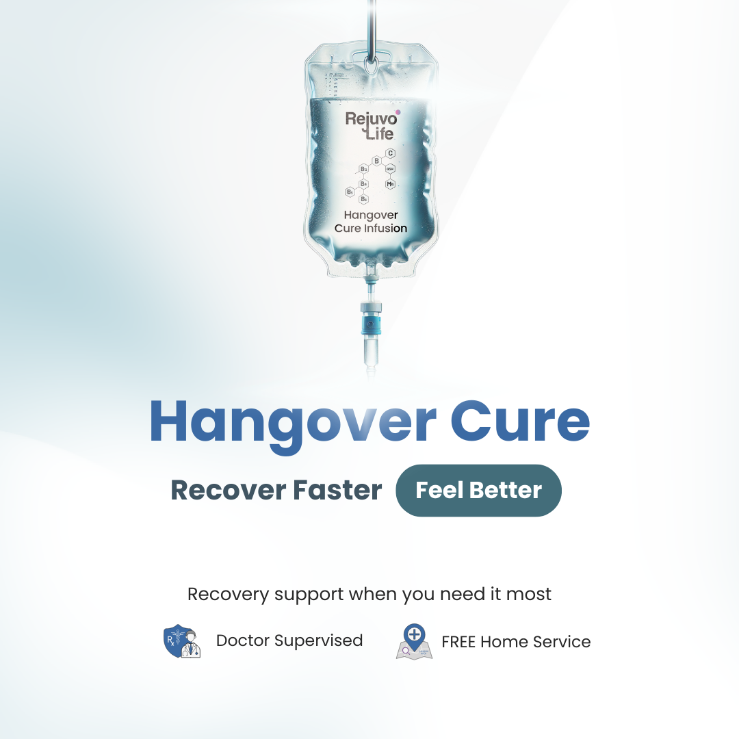 Rejuvo Life Facebook ad: Recover Faster After a Big Night