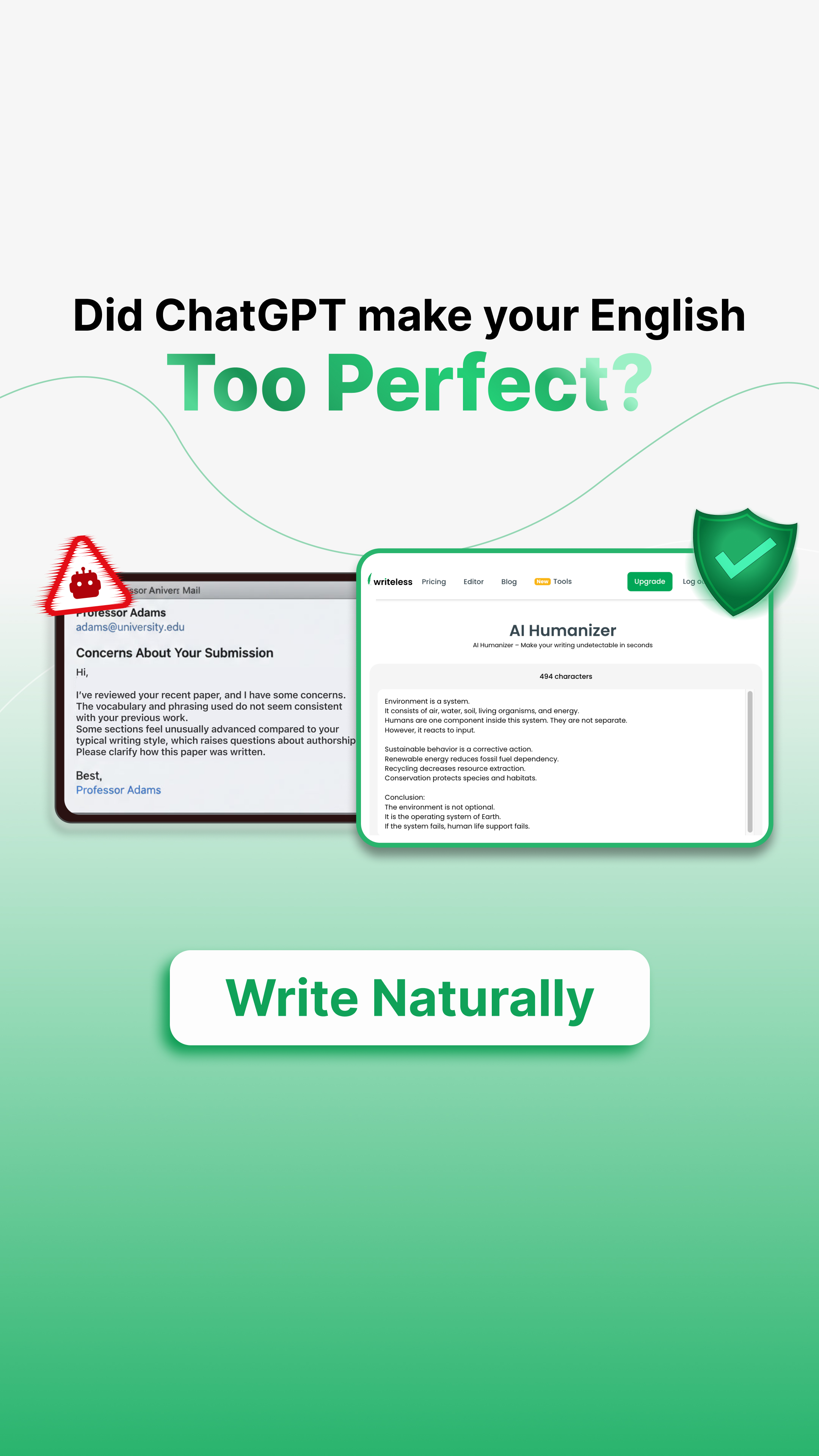 Writeless AI Facebook ad