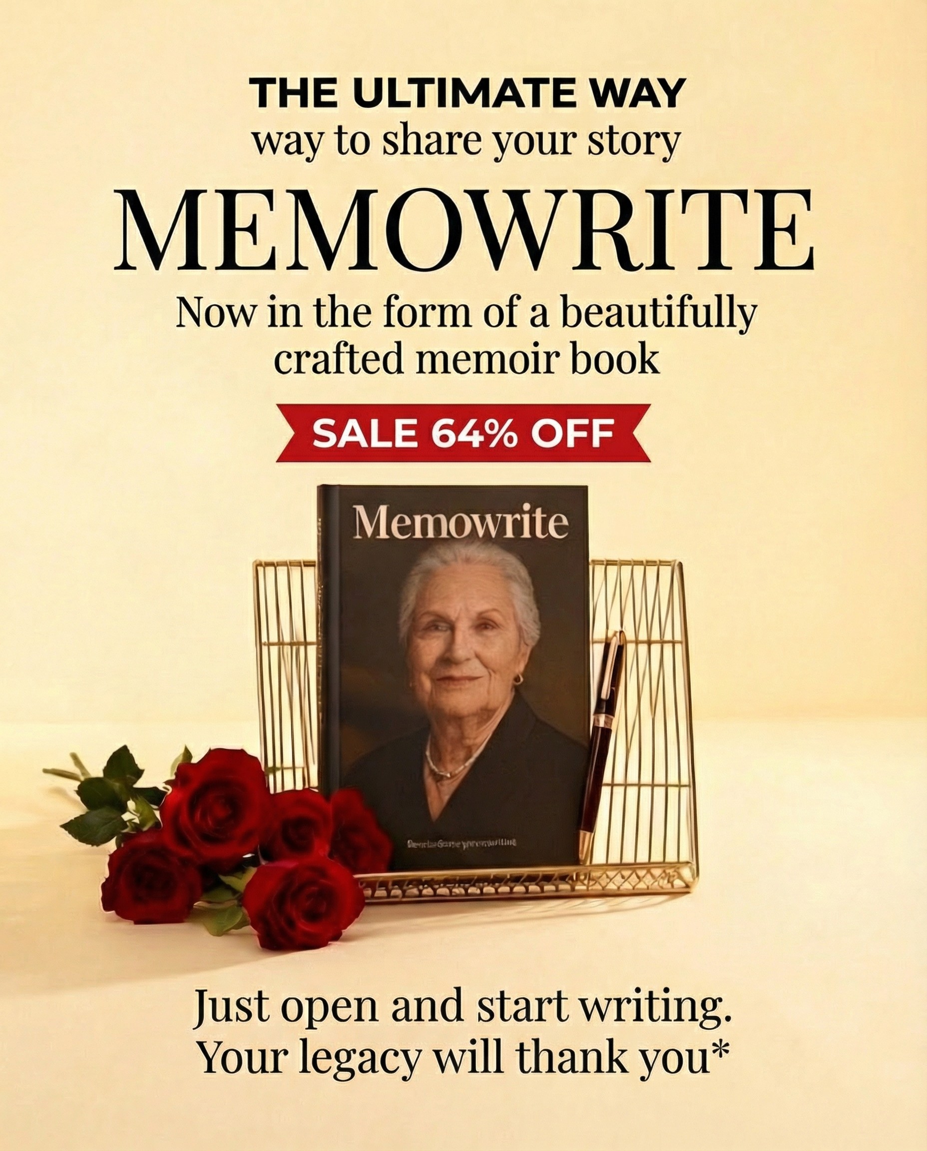 Memowrite Facebook ad