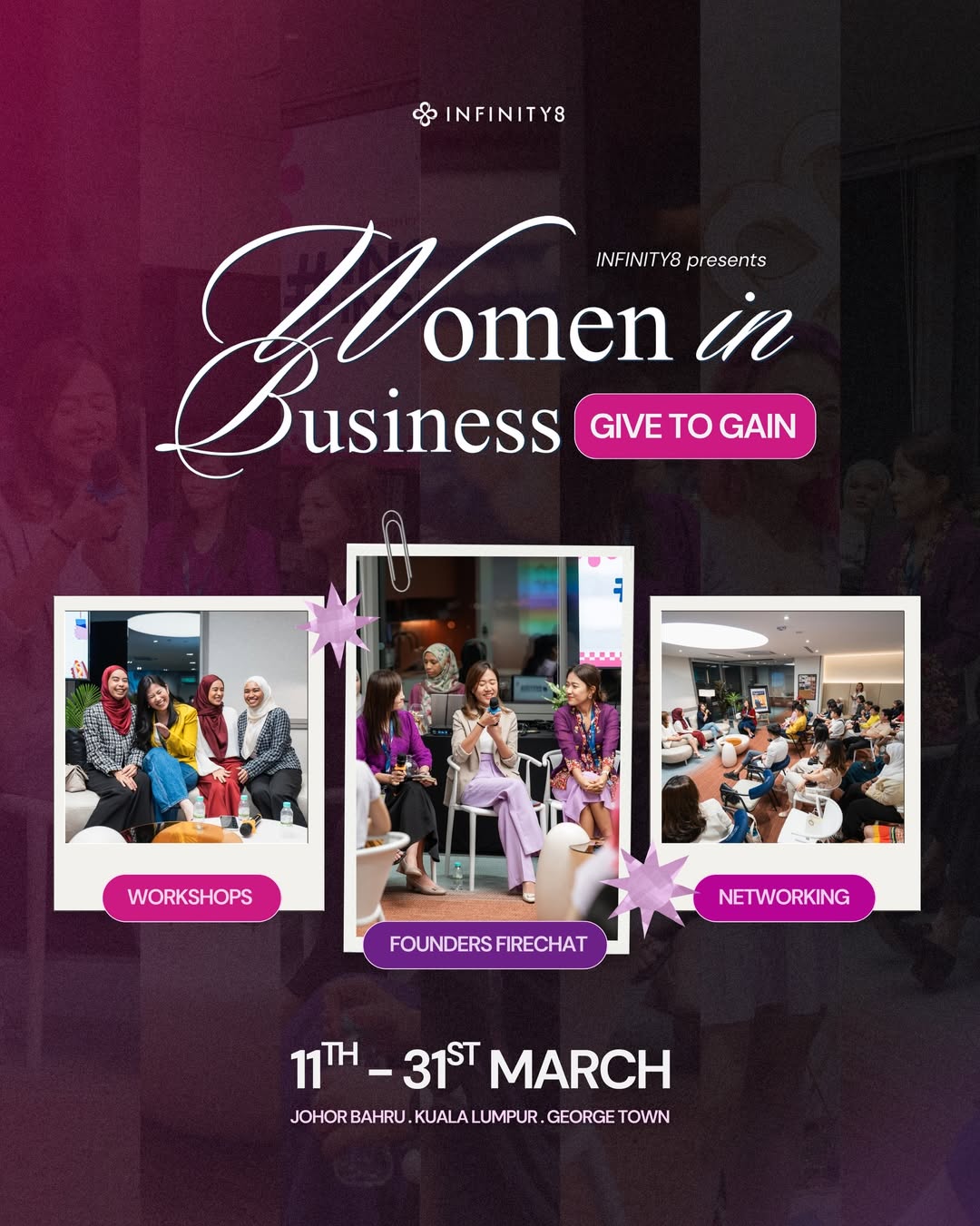 Infinity8 Facebook ad: Celebrate Women in Business this IWD!