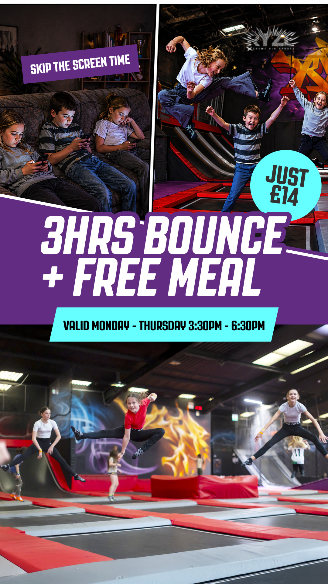 Ninja Kidz Action Parks - Ryze Parks Facebook ad