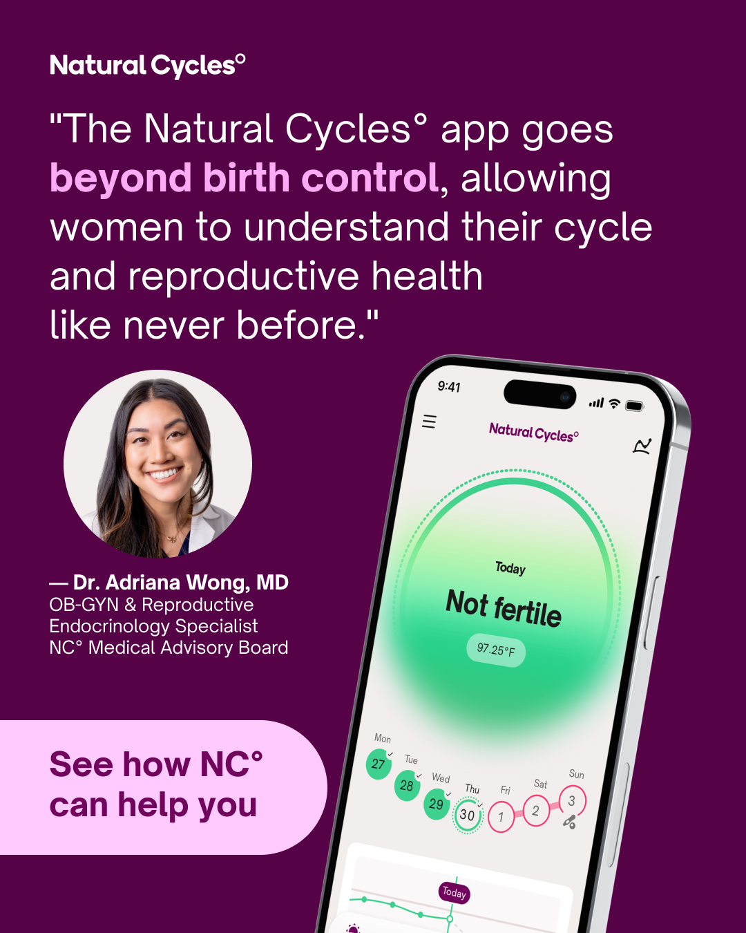 Natural Cycles Facebook ad