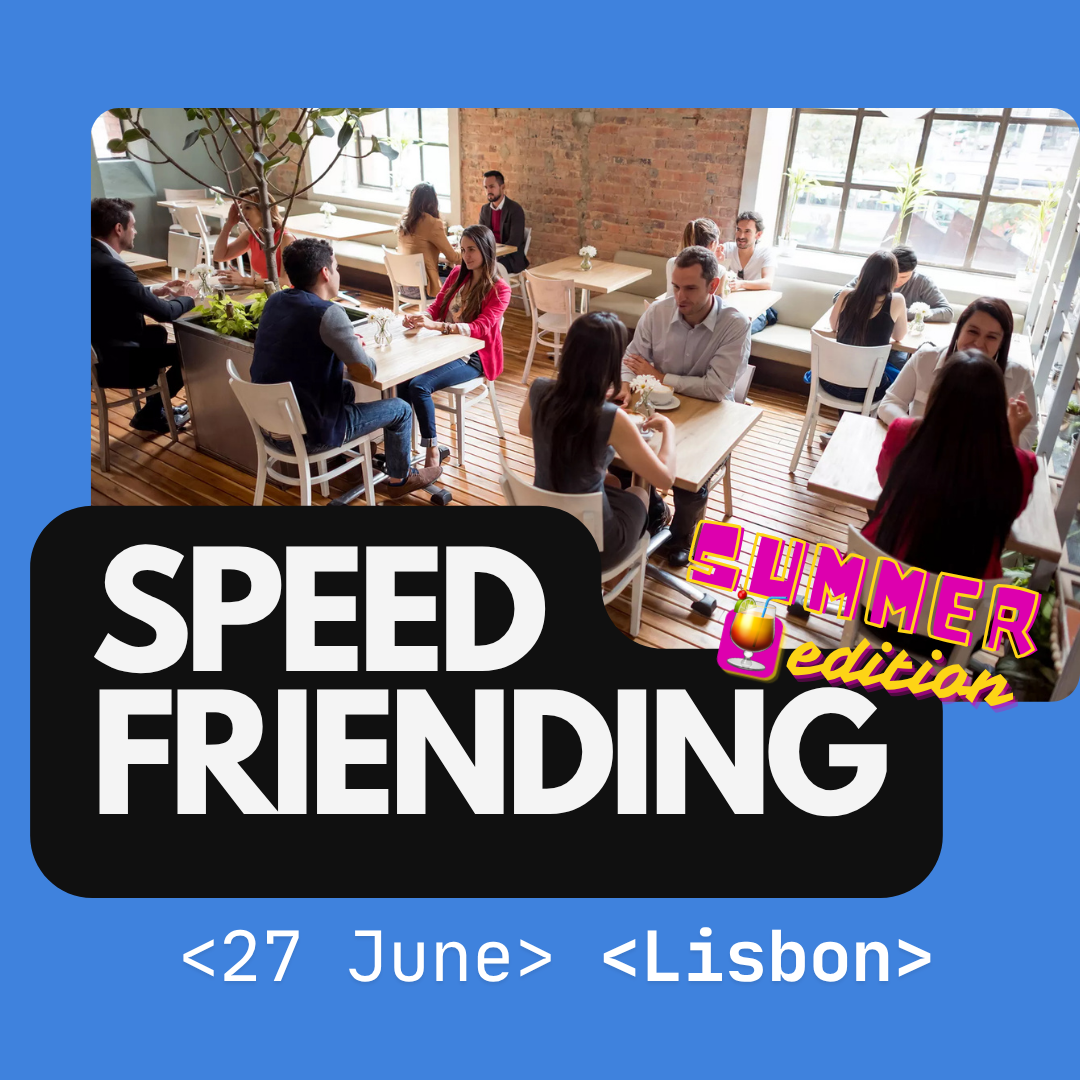 Speaktiger Lisbon Facebook ad: Join Speed Friending Night in Lisbon 27th of…