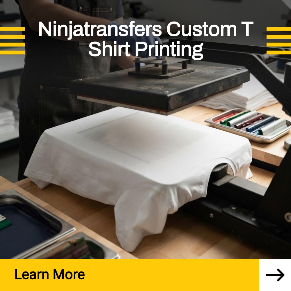 Central Picks Facebook ad: Ninjatransfers Custom T Shirt Printing.