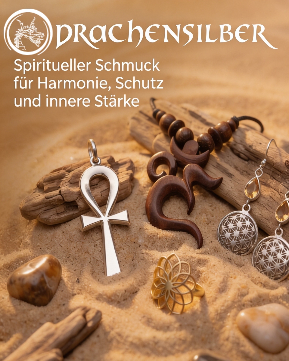 Drachensilber Facebook ad: Hochwertiger Spiritueller Schmuck