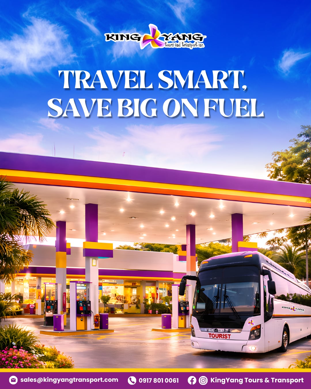 King Yang Tours and Transport - Bus/Van Rental Facebook ad: Save More on Group Travel