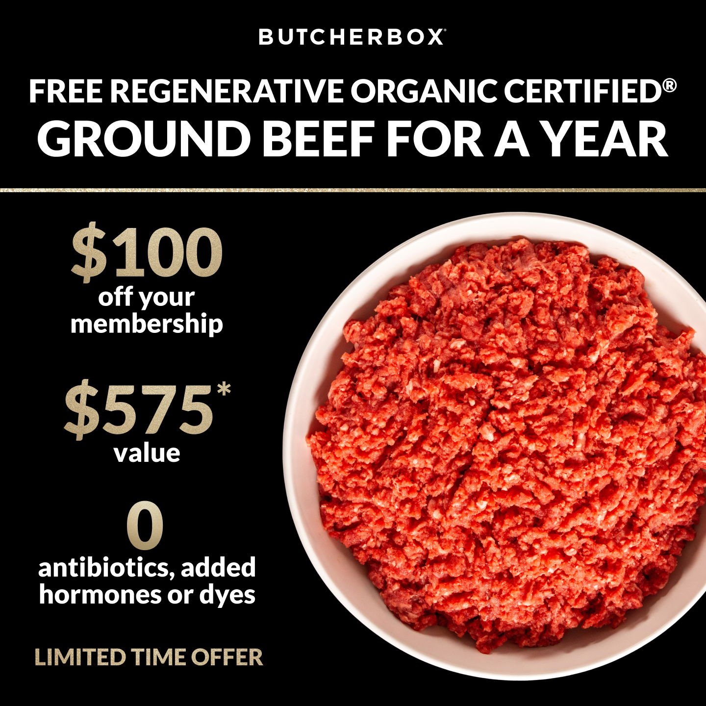 ButcherBox Facebook ad
