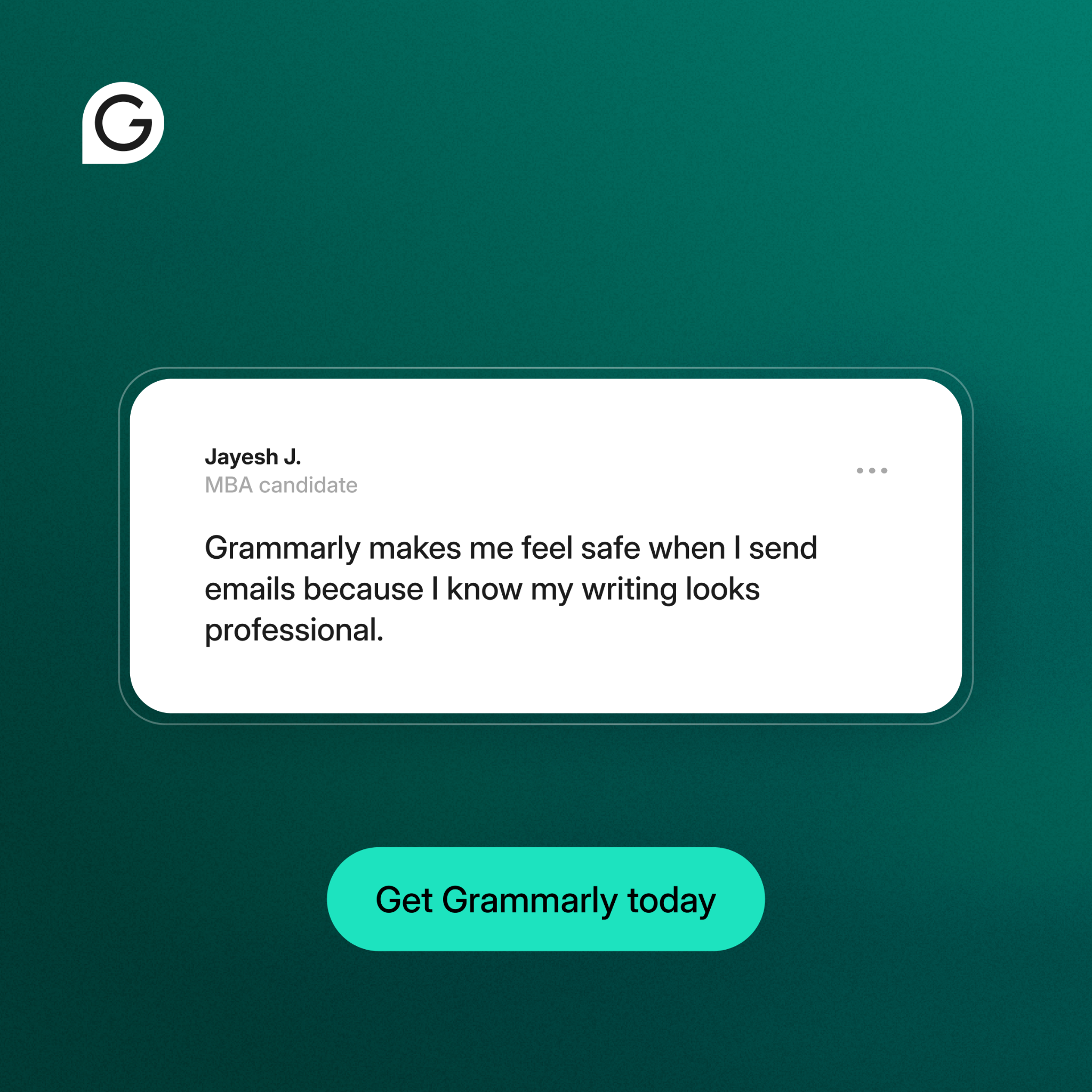 Grammarly Facebook ad