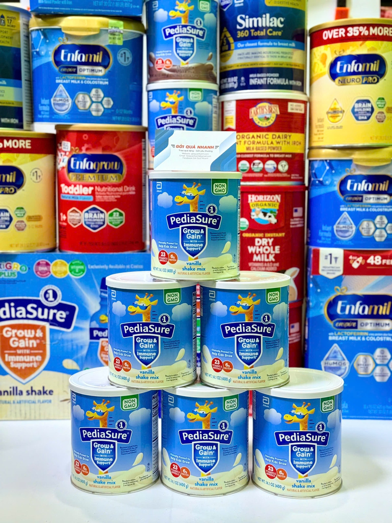Gởi Quà Nhanh Facebook ad: Ship Sữa Pediasure về VN giá bao nhiêu?
