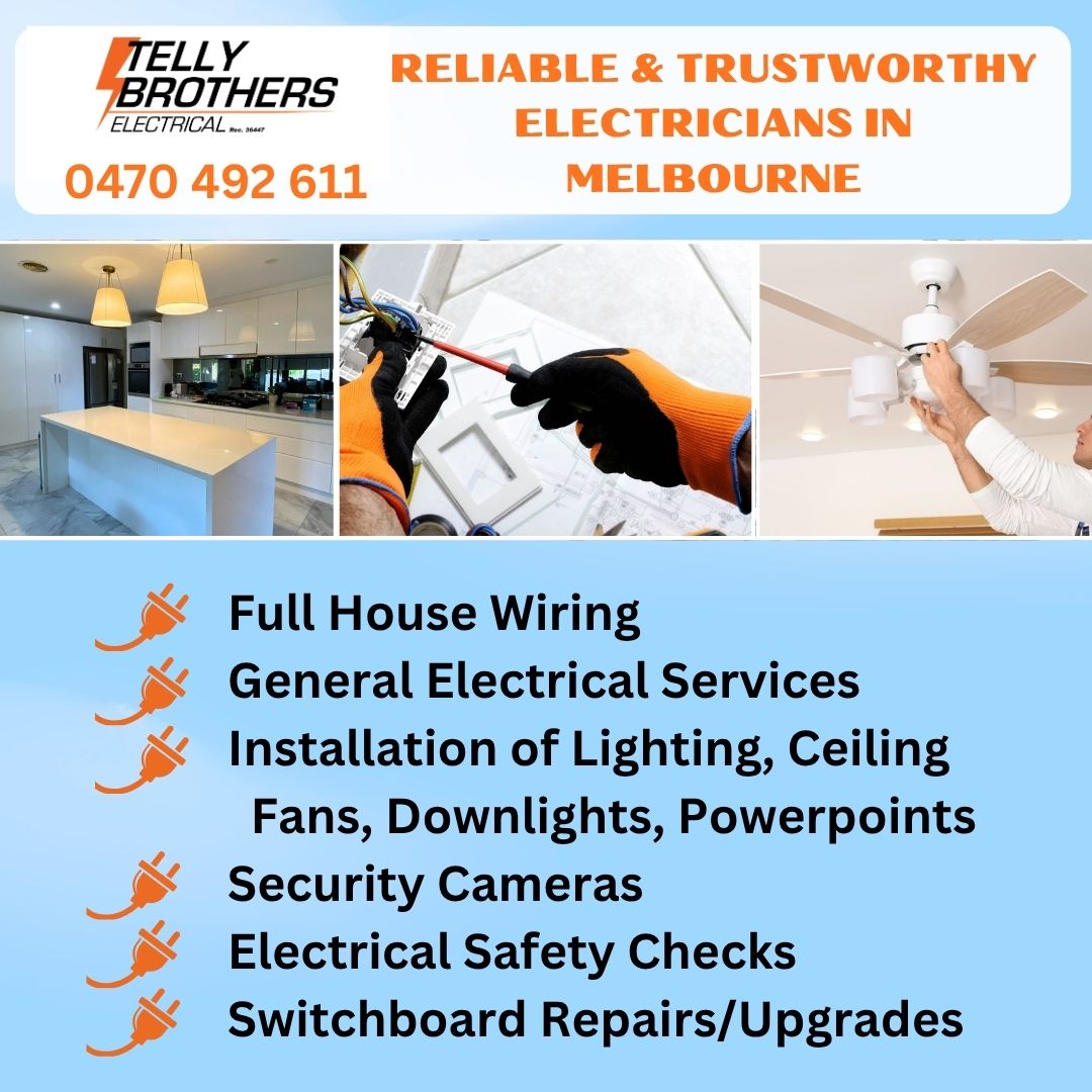 Telly Brothers Electrical Facebook ad: LOOKING FOR A PROFESSIONAL & RELIABLE ELECTRICIAN IN…