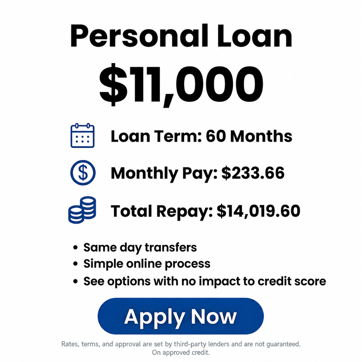 Loans Canada Facebook ad: Compare Loan Options With No Credit Impact - Free Quote
