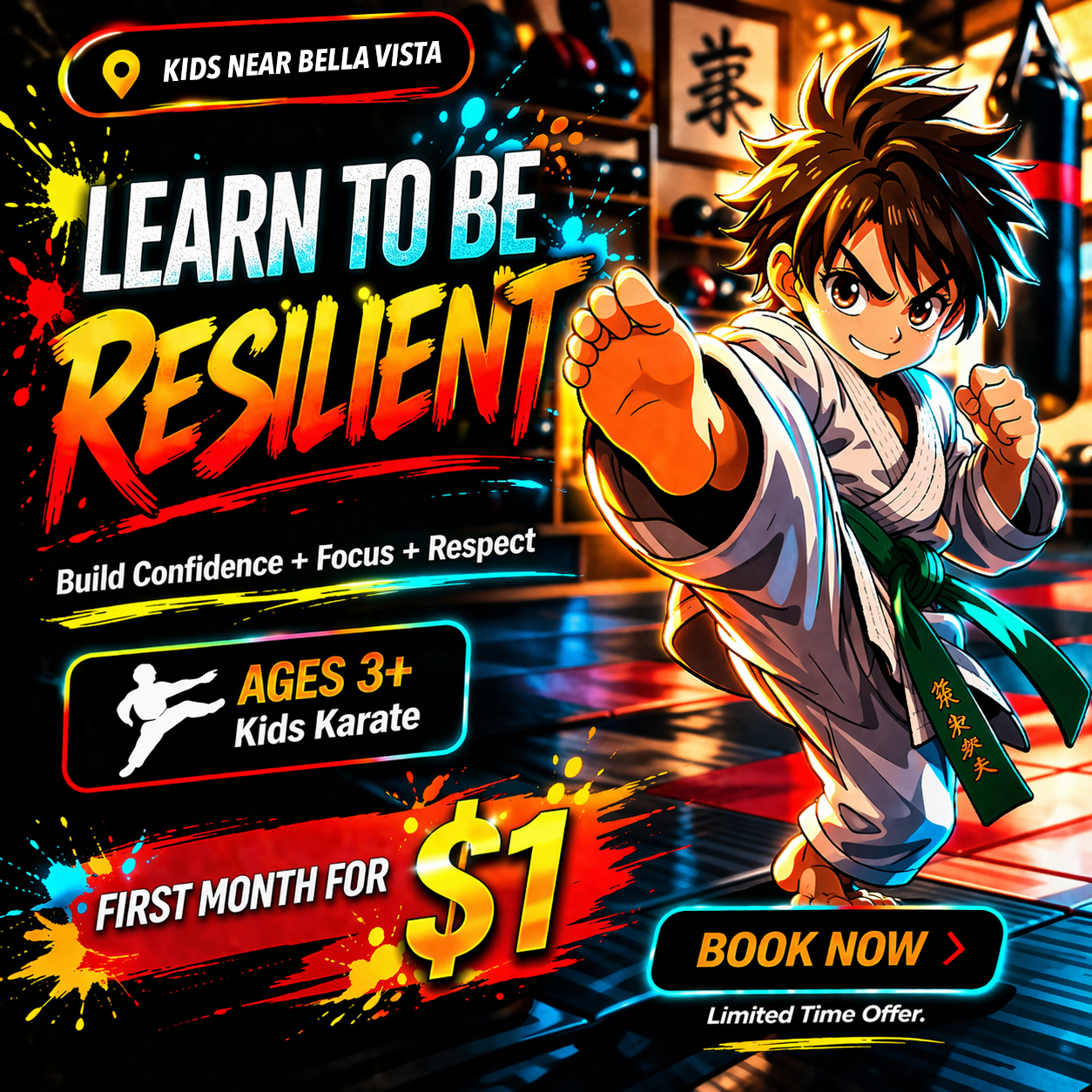 Black Belt Martial Arts Bella Vista Facebook ad