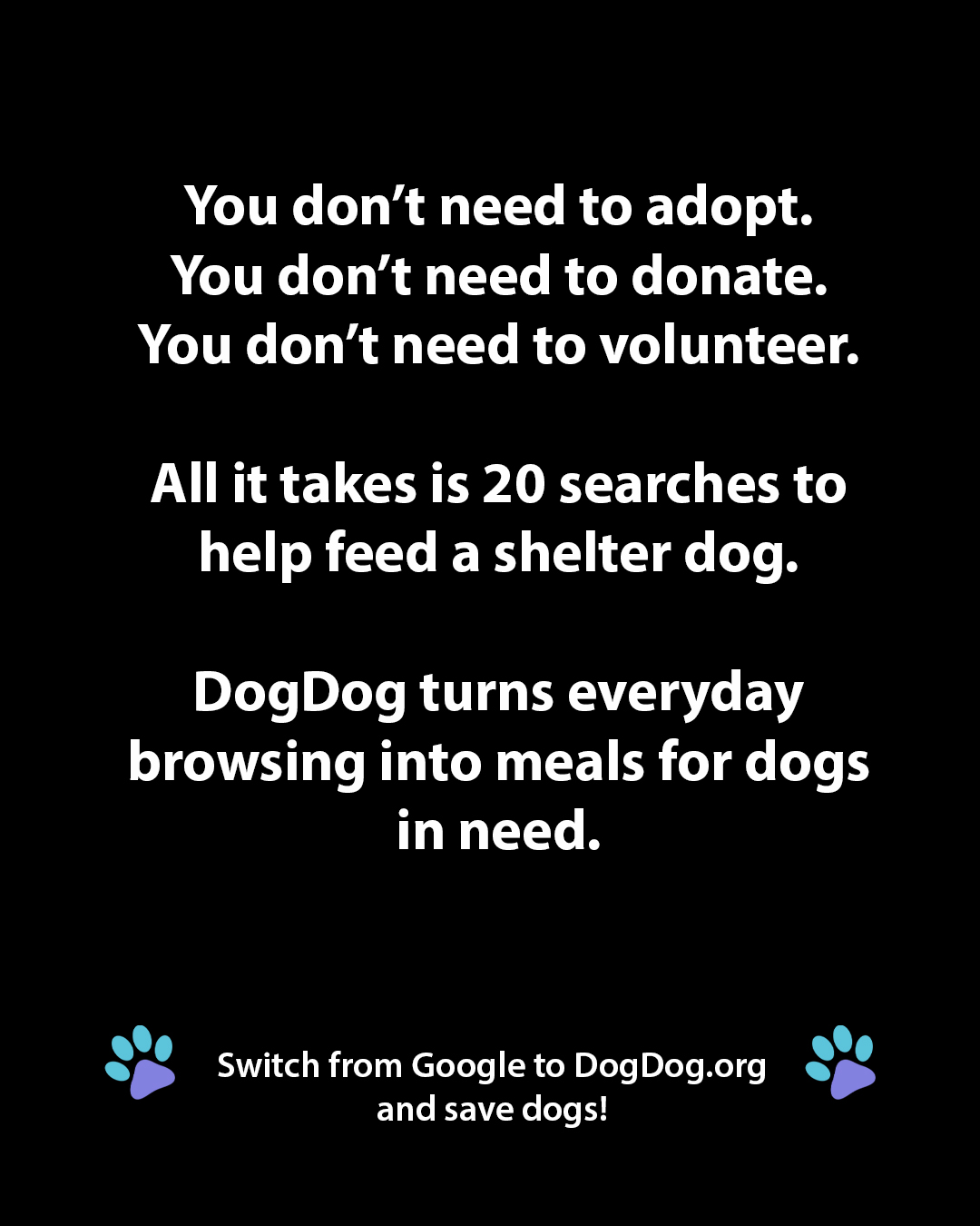 DogDog - the search engine that saves dogs Facebook ad