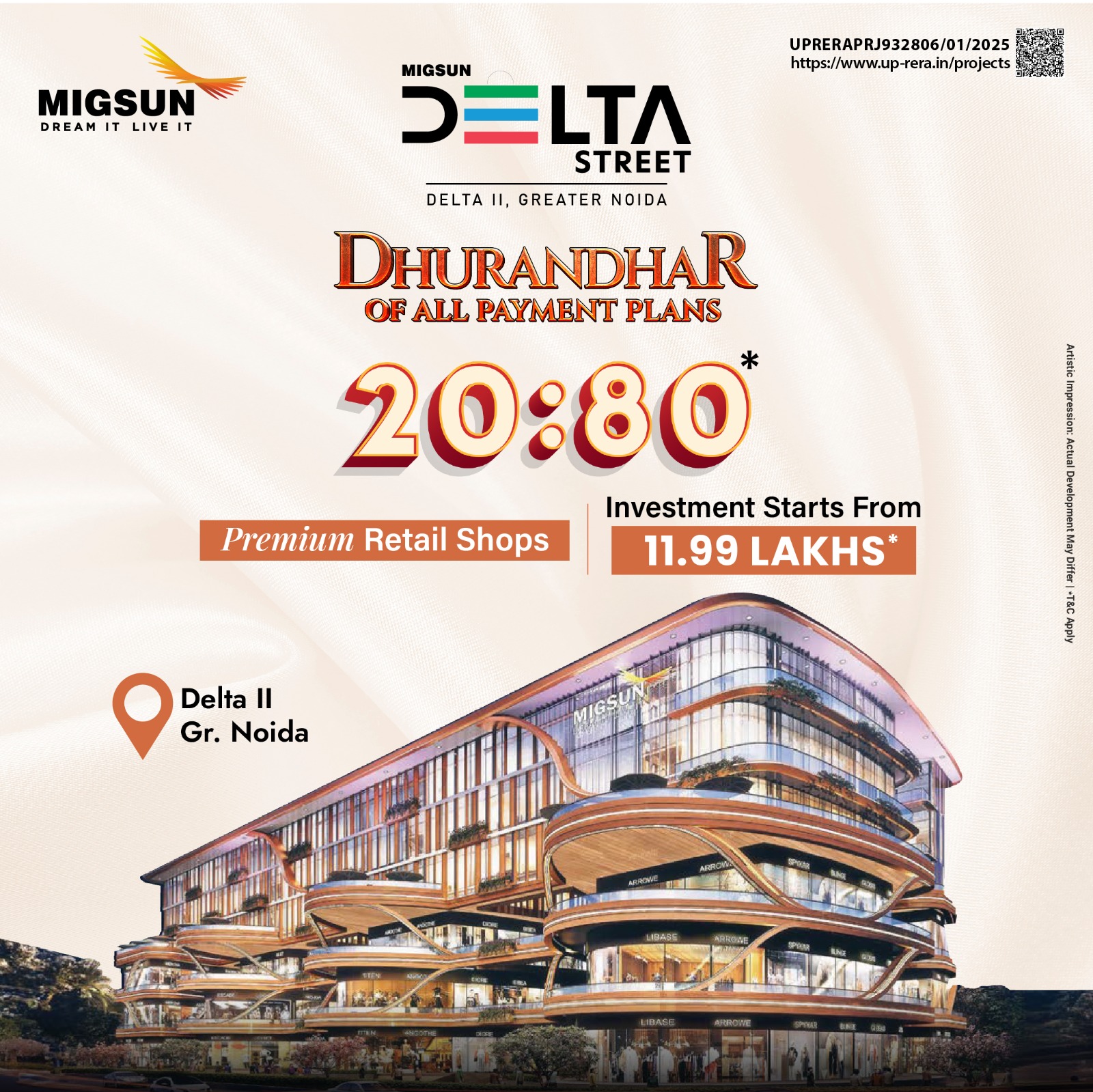 Divine Homes Realty Facebook ad: Premium Retail Shops from ₹11.99 Lakhs!