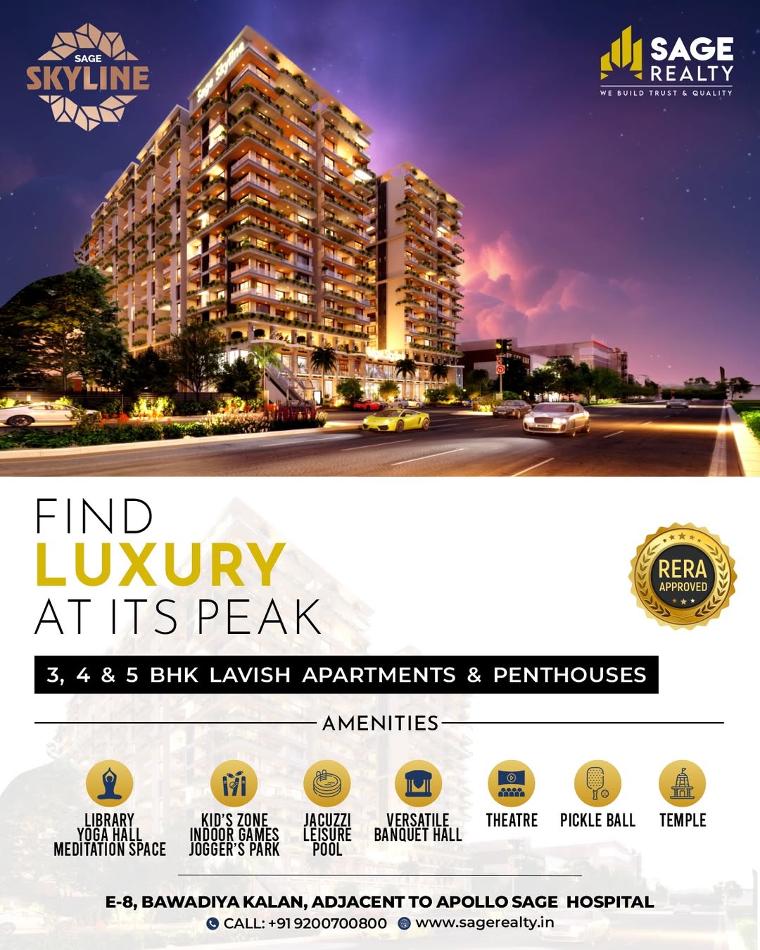 SAGE Realty Facebook ad: 3|4|5 BHK Premium Apartments