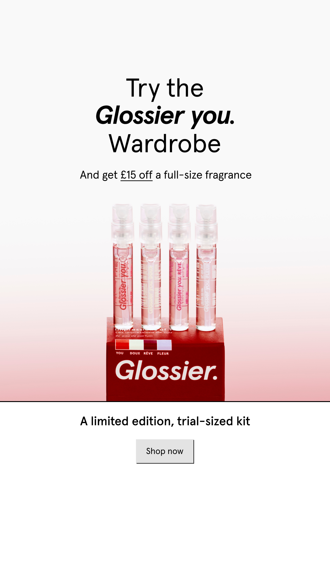 Glossier Facebook ad
