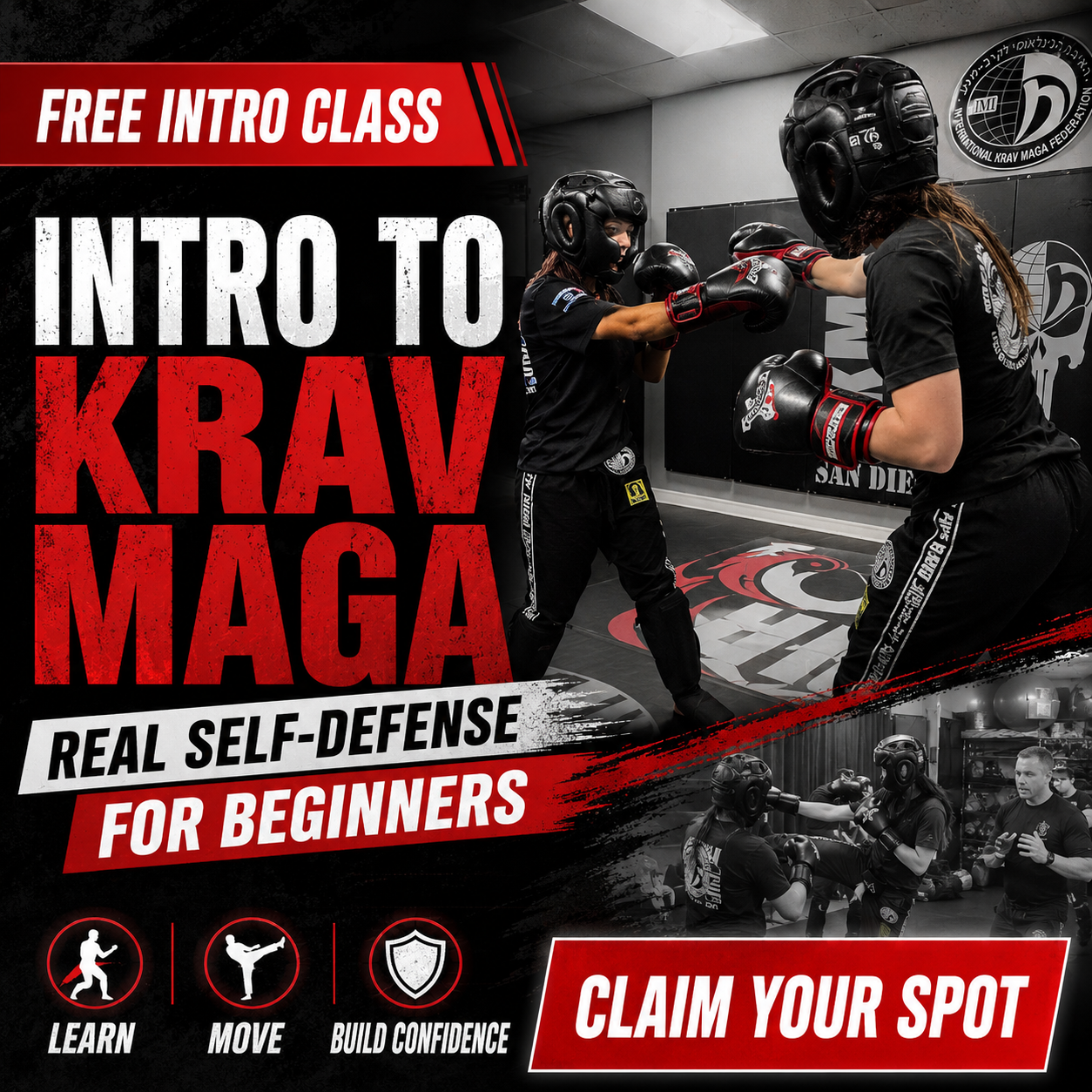 Invictus Krav Maga Facebook ad: Intro To Krav Maga