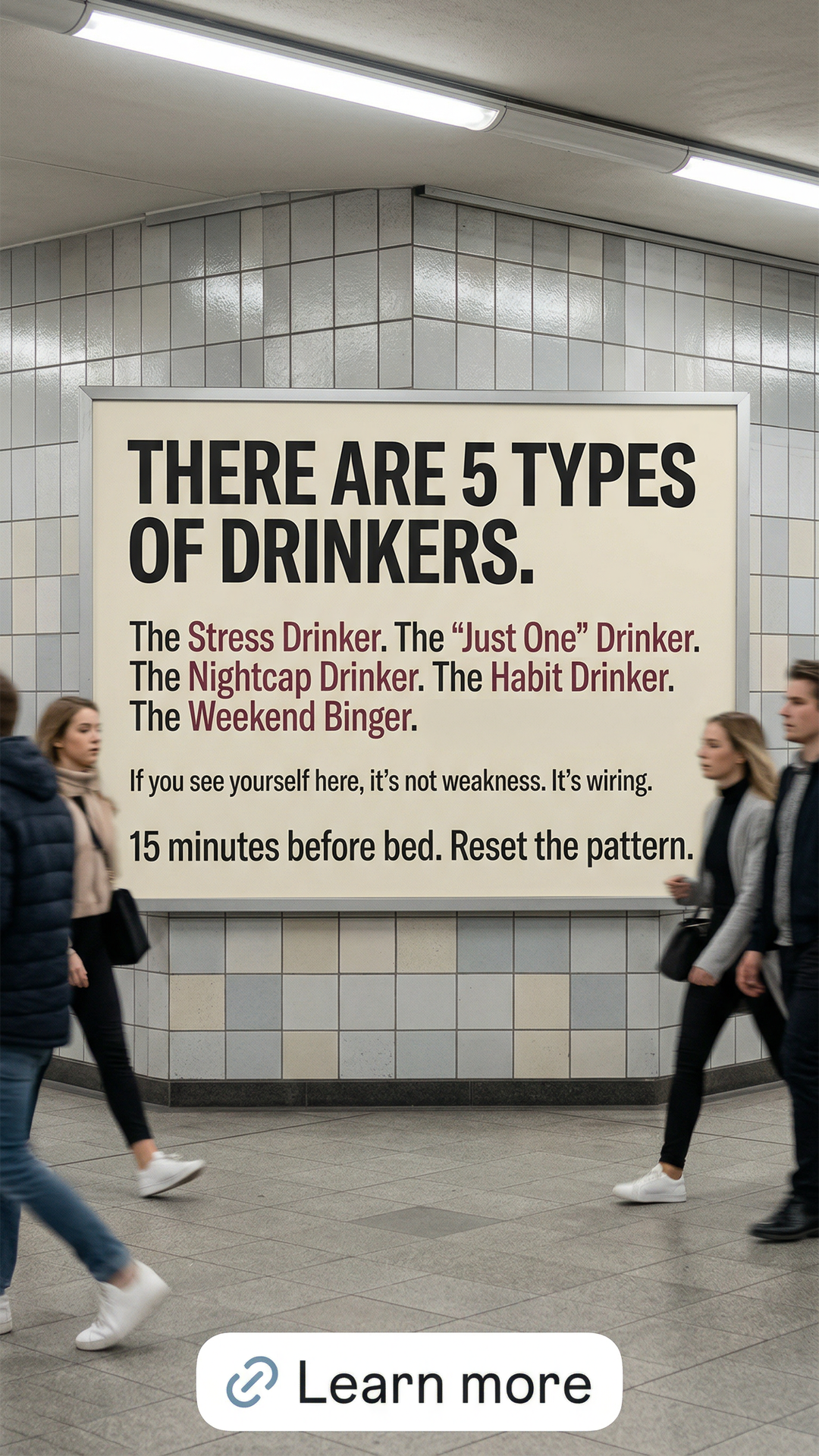 Hypnosis to Stop Drinking Facebook ad