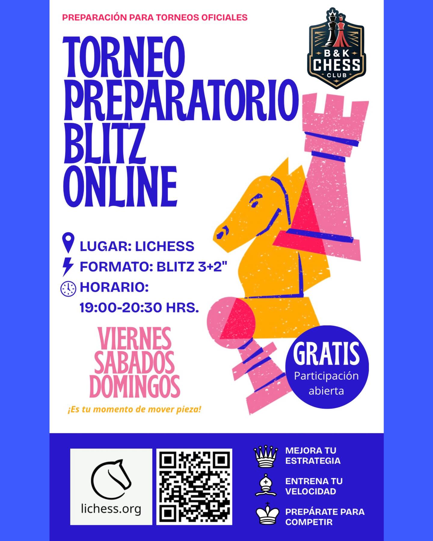 B&K Chess Club Facebook ad: Blitz 3+2 | B&K Chess Club