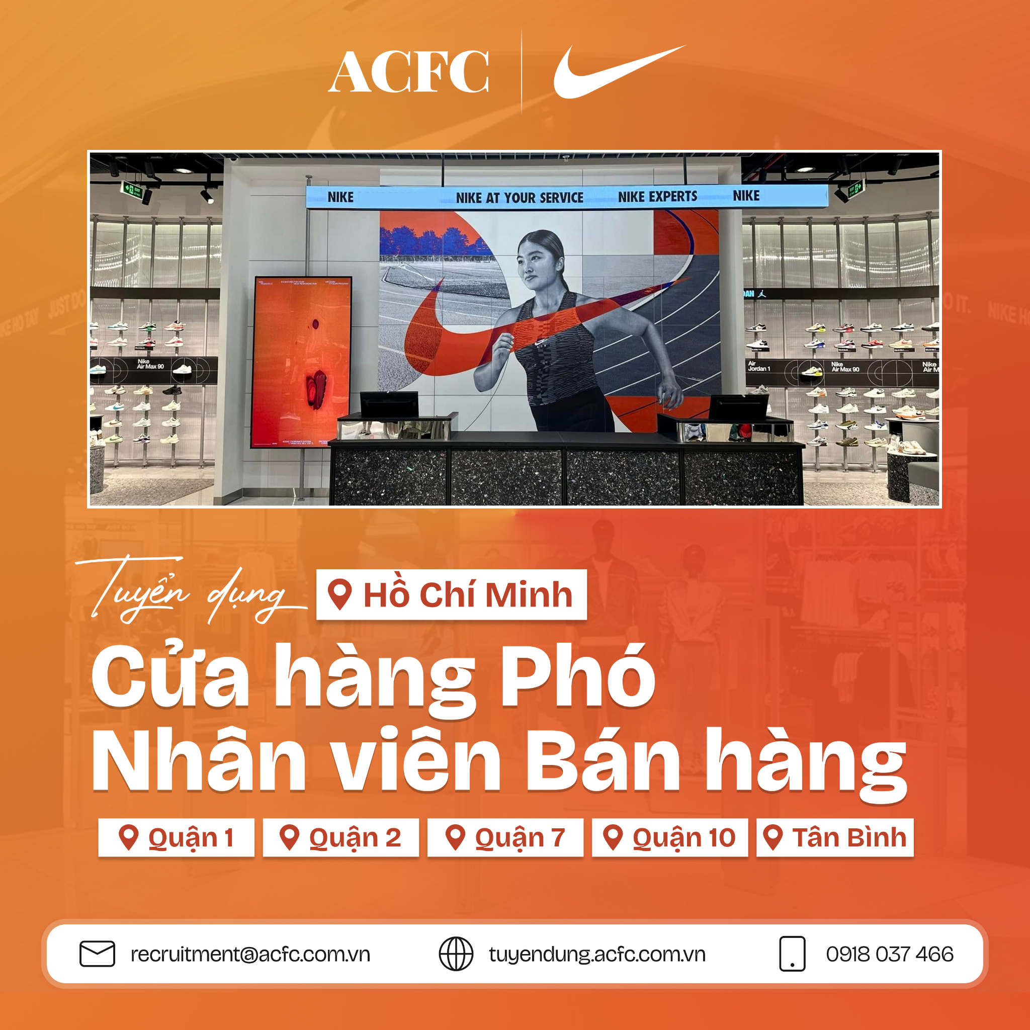 ACFC Careers Facebook ad: [HCM] NIKE ĐANG TÌM BẠN