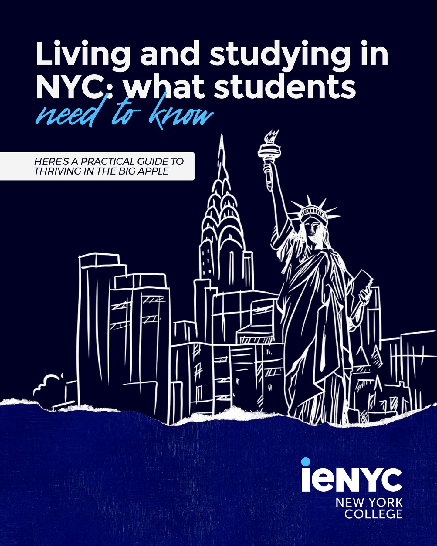 IE New York College Facebook ad: Living in New York City as a student…