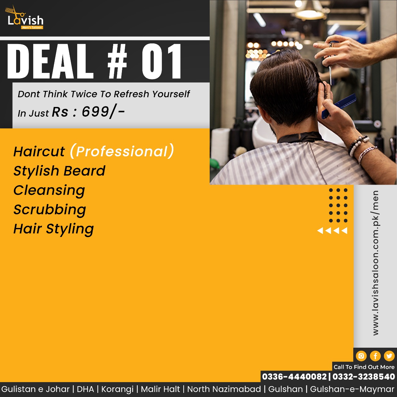 Lavish Men's Salon Facebook ad
