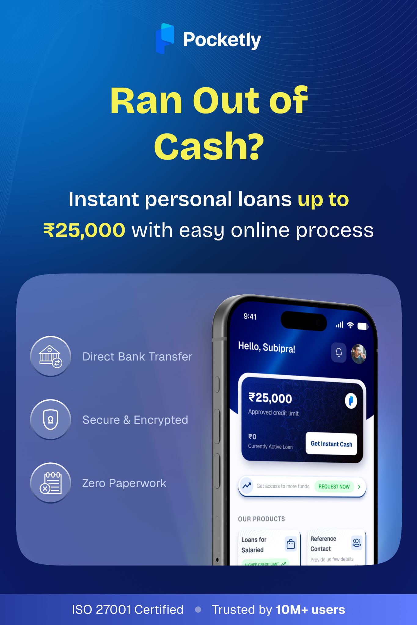 Pocketly Facebook ad