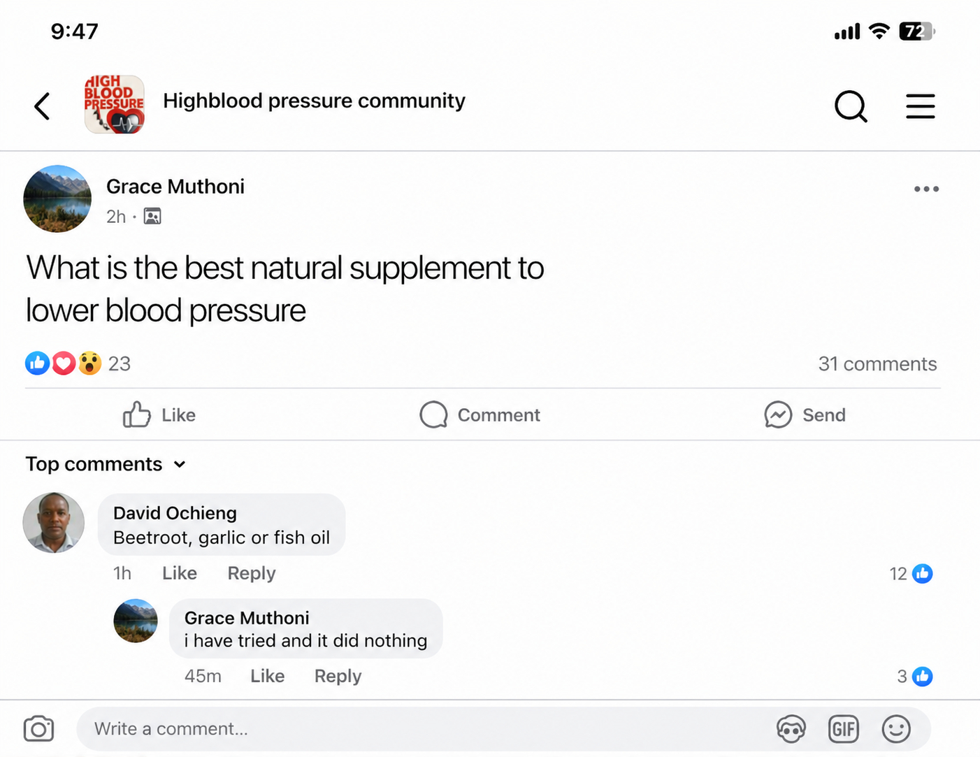 The Blood Pressure Journal Facebook ad