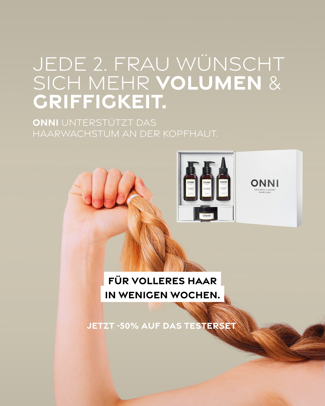 ONNI - Organic Luxury Haircare Facebook ad