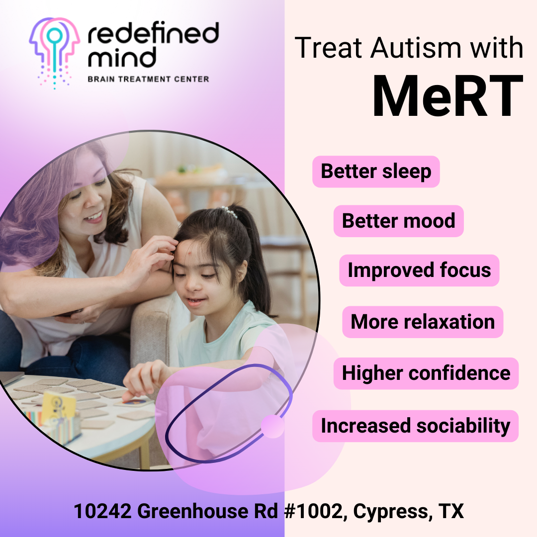 Redefined Mind - Brain Treatment Center Facebook ad: Treat Autism with MeRT Therapy