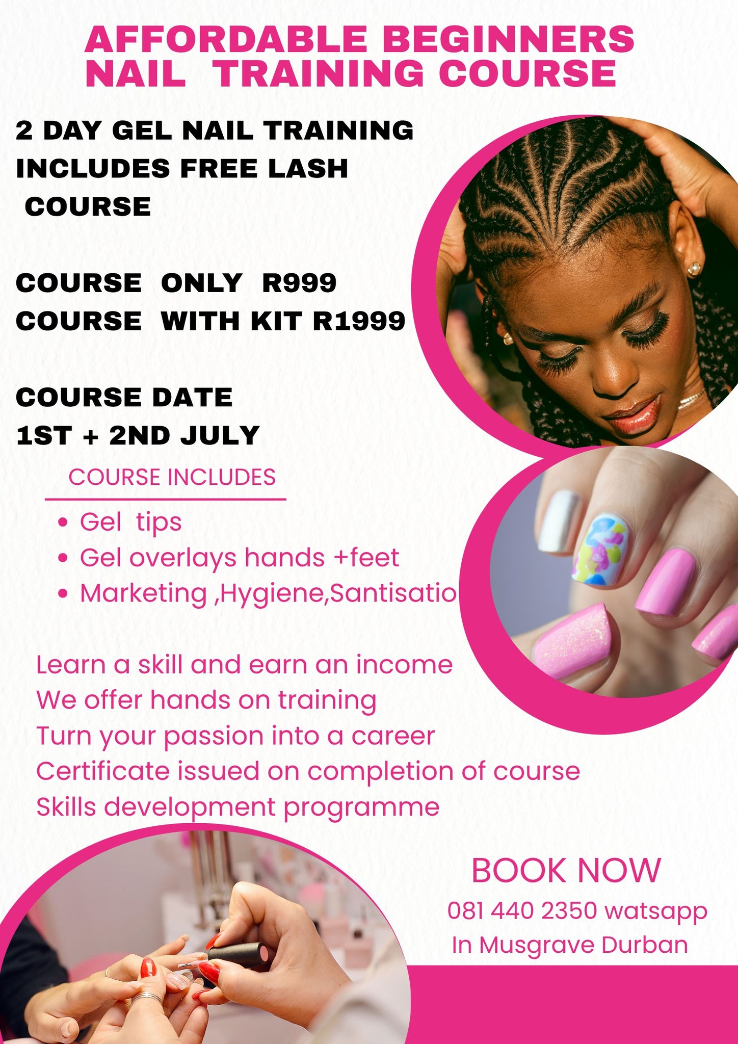 Heavenonearth Dayspa Musgrave Facebook ad: AFFORDABLE BEGINNERS NAIL TRAINING COURSES