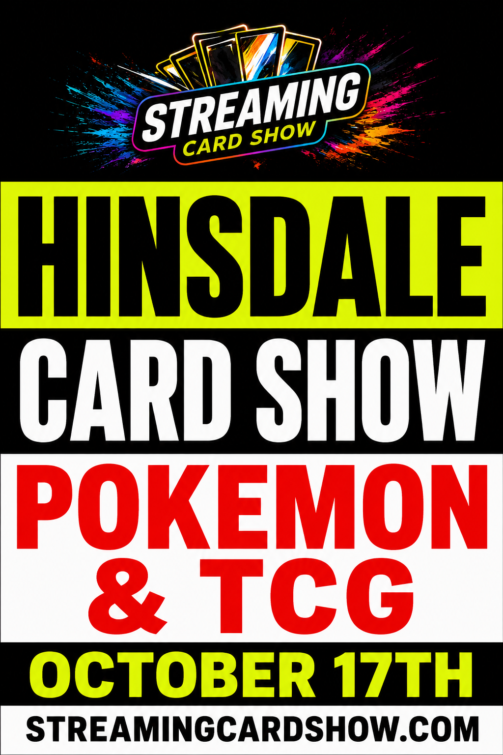 Streaming Card Show Facebook ad: Hinsdale Card Show