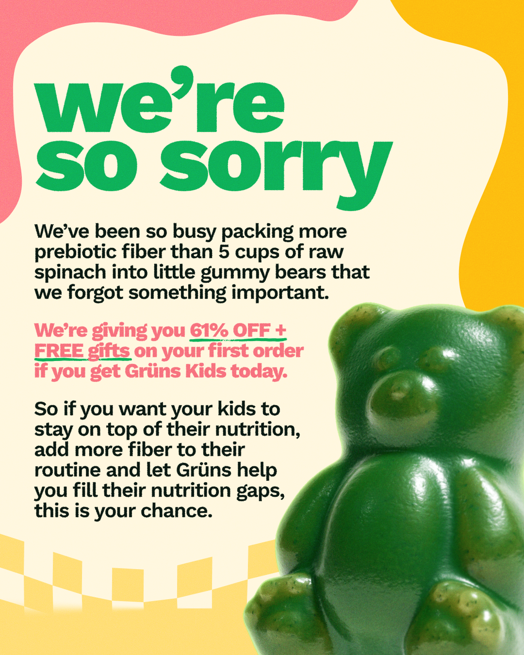Grüns Kids Facebook ad