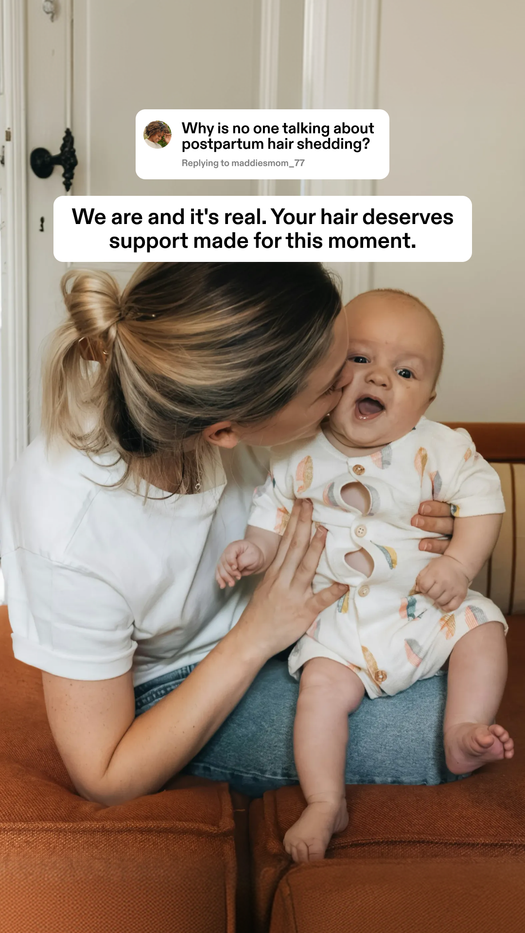 Nutrafol Facebook ad: Why Postpartum Hair Changes